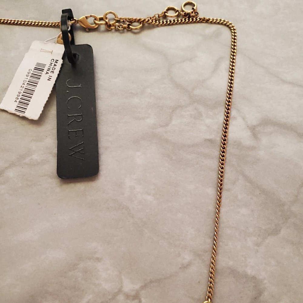 ✨ NEW J.Crew Rhinestones Crystals Mercury Glass Anitqed Statement Necklace ✨ - Picture 3 of 16